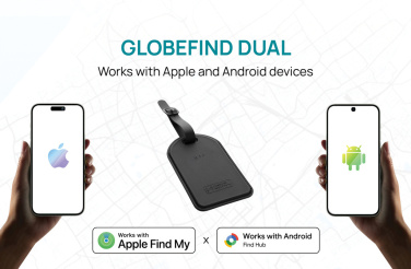 Logo trade promotional merchandise image of: Globefind Dual RCS luggage tag with worldwide locating
