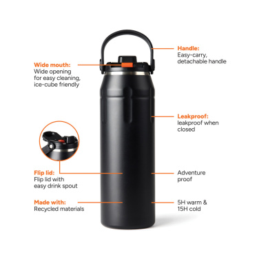 Logo trade promotional product photo of: Nordic Drift Trail RCS Insulated sports bottle 940ml
