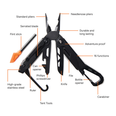 Logo trade promotional merchandise photo of: Nordic Drift Adventure Multi-function Pliers