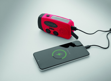 Logo trade promotional products image of: Portable radio SOS with LED torch