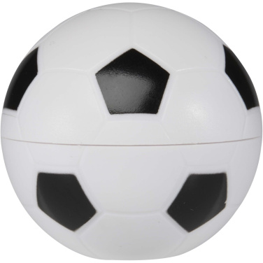 Logotrade promotional giveaway image of: Zuri football-shaped vanilla lip balm with SPF 15