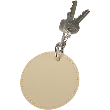 Logotrade promotional product image of: Resi Plus GRS recycled round charm keychain