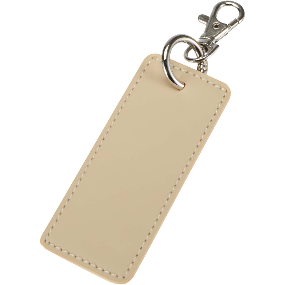 Logotrade promotional merchandise picture of: Resi Plus GRS recycled rectangle charm keychain