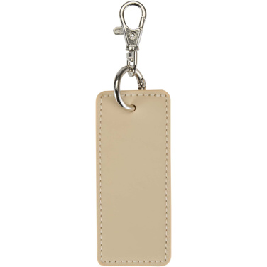 Logo trade promotional gifts image of: Resi Plus GRS recycled rectangle charm keychain