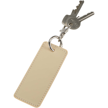 Logotrade advertising products photo of: Resi Plus GRS recycled rectangle charm keychain