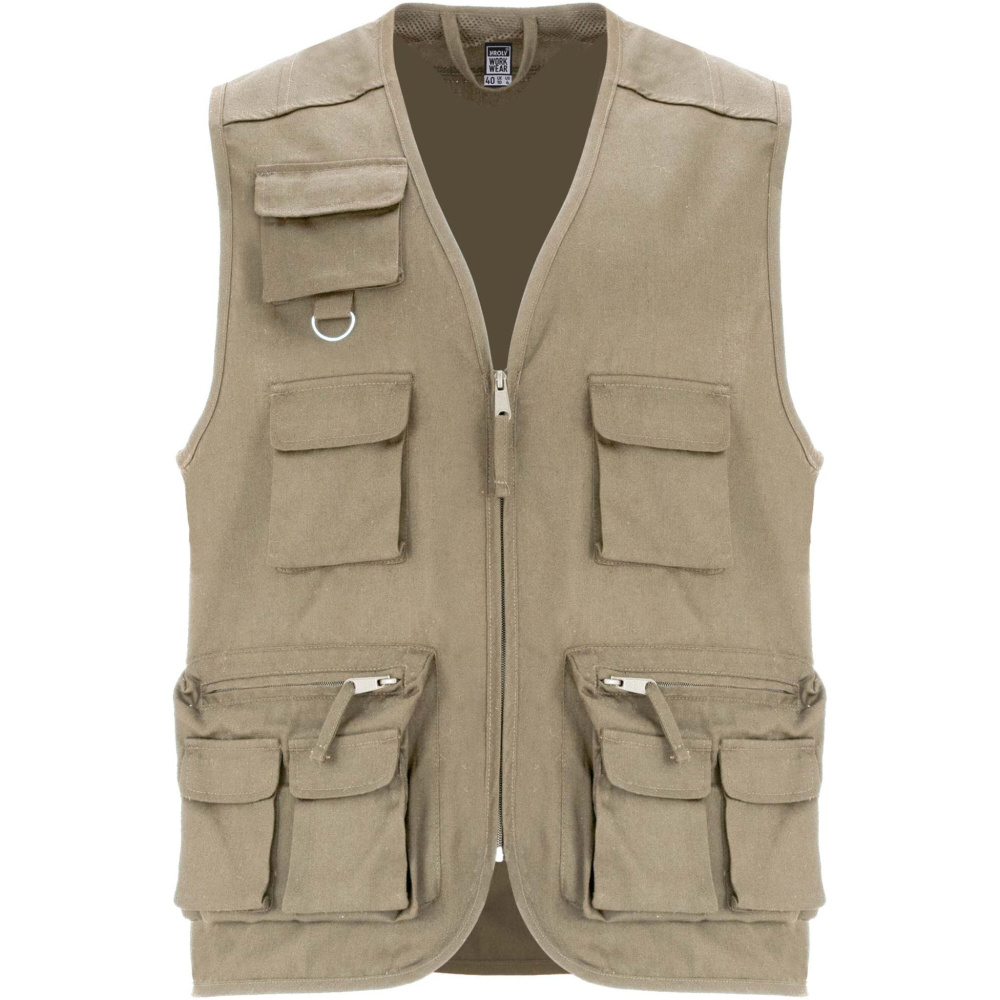 Logo trade corporate gifts picture of: Venera 200 g/m2 v-neck multi-pocket workwear vest
