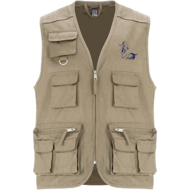Logo trade corporate gifts image of: Venera 200 g/m2 v-neck multi-pocket workwear vest
