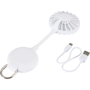 Logo trade promotional merchandise photo of: Ventio recycled plastic magnetic portable fan