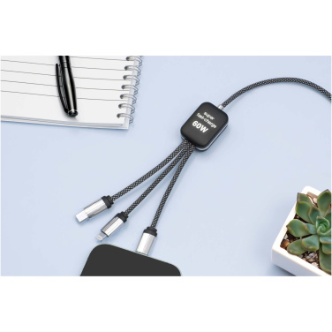 Logo trade promotional gift photo of: SCX.design C33 60W Type-C charging cable with dual light-up logo