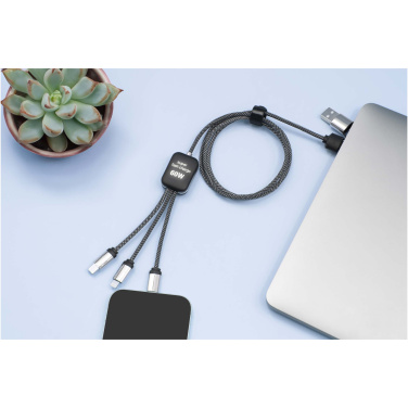 Logo trade advertising product photo of: SCX.design C33 60W Type-C charging cable with dual light-up logo