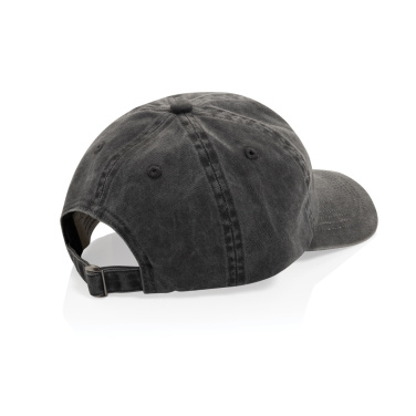 Logo trade promotional gift photo of: BEAU AWARE™ Washed 6 panel 270gsm cotton twill cap