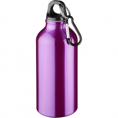 Logotrade reklaamkingi foto: Oregon 400 ml alumiiniumist veepudel karabiiniga