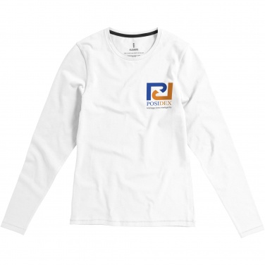 Logo trade firmakingi pilt: Ponoka pikkade varrukatega naiste orgaaniline T-särk