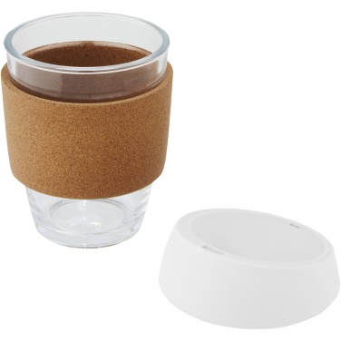 Logotrade meened pilt: Lidan 360 ml borosilikaatklaasist termotops silikoonkaanega