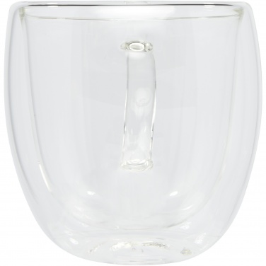 Logotrade reklaamkingi foto: Manti 2-osaline 250 ml topeltseinaga klaasist tass bambusest alusega 