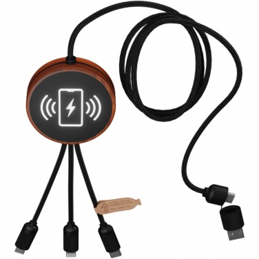 Logotrade firmakingi foto: SCX.design C40 5-in-1 rPET-logoga laadimiskaabel ja 10 W laadimisalus