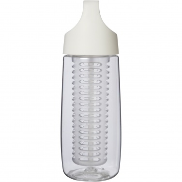 Logo trade reklaamtoote pilt: HydroFruit 700 ml taaskasutatud plastikust spordipudel koos keeratava kaane ja infusiooniga