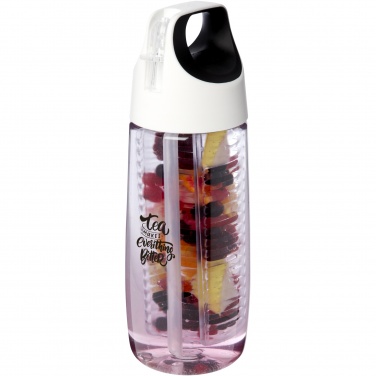 Logotrade ärikingituse foto: HydroFruit 700 ml taaskasutatud plastikust spordipudel koos keeratava kaane ja infusiooniga