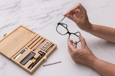 Logotrade firmakingitused pilt: Carvine 21 tk bambusest tööriistade komplekt