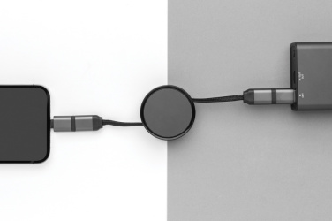 Logotrade reklaamkingi foto: Terra RCS taaskasutatud alumiiniumist sissetõmmatav 6-ühes kaabel