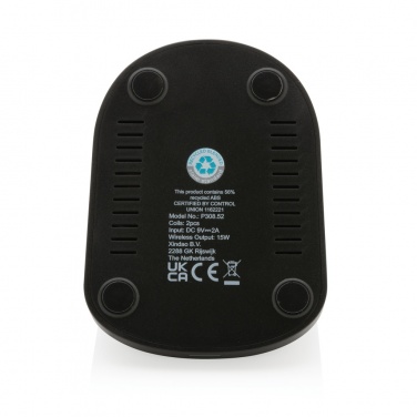 Logotrade firmakingitused pilt: RCS taaskasutatud plastist topeltpooliga juhtmevaba alus 15W