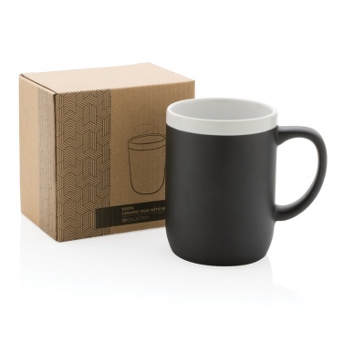 Logo trade ärikingid foto: Valge äärega keraamiline kruus 300ml