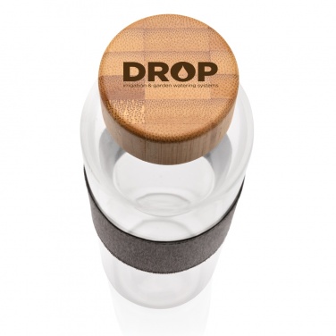 Logo trade firmakingitused foto: Impact borosilikaatklaasist pudel bambusest kaanega