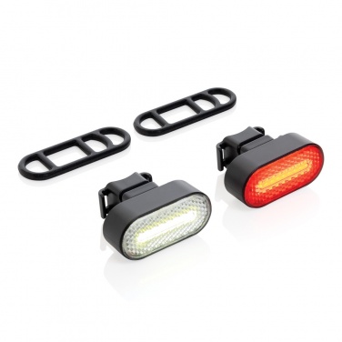Logo trade ärikingid foto: Lumino RCS taaskasutatud plastikust USB-taaslaetav rattatulede komplekt