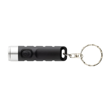 Logotrade firmakingituse foto: Globix RCS taaskasutatud plastist USB taaslaetav võtmehoidja taskulamp