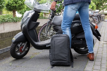 Logotrade ärikingituse foto: Moodne must 15,6-tolline sülearvuti seljakott PVC-vaba