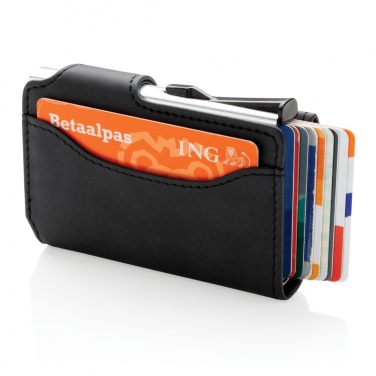 Logotrade ärikingituse foto: Standardne alumiiniumist RFID kaardihoidja PU rahakotiga