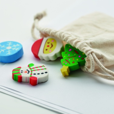 Logotrade meene foto: Komplektis 4 jõuluteemalist kustukummi