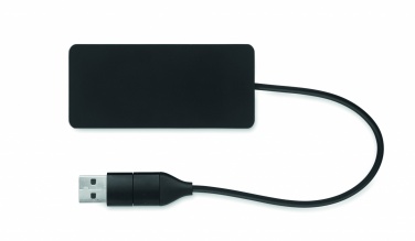 Logotrade reklaamtooted pilt: 3-pordiline USB-jaotur 20 cm kaabliga