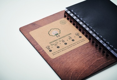 Logotrade reklaamkingitused pilt: A5 kasepuidust märkmik GROWBOOK™