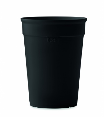 Logo trade reklaamtoote pilt: Taaskasutatud plastikust tass, 250 ml