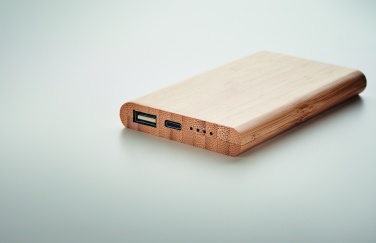 Logotrade ärikingi foto: 4000 mAh bambusest akupank