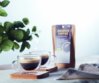 Logotrade firmakingi foto: Komplektis 2 kahekordse seinaga espressotassid
