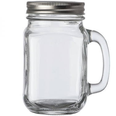 Logotrade meene foto: Käepideme ja kaanega joogiklaas TREVISO 450 ml