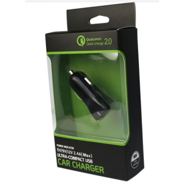 Logo trade reklaamkingituse pilt: Autolaadija (Qualcomm Quick Charge 3.0)
