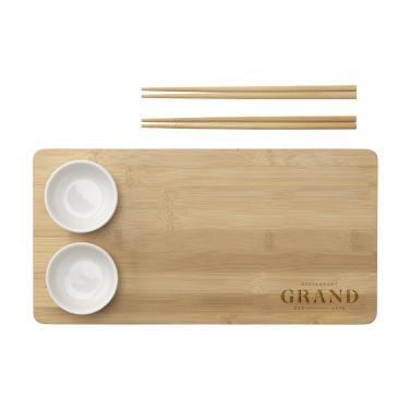 Logo trade reklaamkingi pilt: Temaki Bamboo Sushi Tray kinkekomplekt