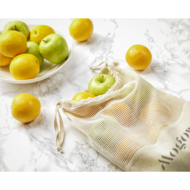 Logo trade firmakingitused foto: Natura Organic GOTS võrgust puuviljakott (120 g/m²)