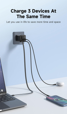 Logotrade ärikingitused pilt: Urban Vitamin Mendocino 65W GaN laadija sissetõmmatava kaabliga