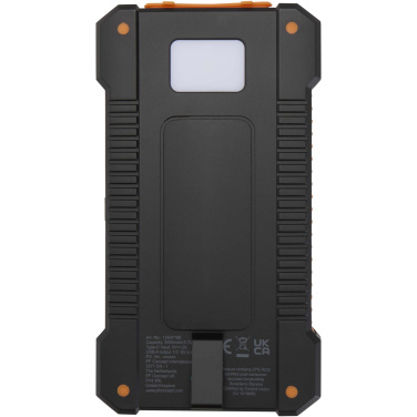 Logo trade reklaamkingituse pilt: Altair 5000 mAh 10W taaskasutatud plastist vastupidav päikesepatarei sisseehitatud taskulambiga