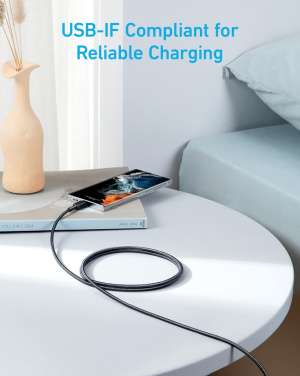 Logotrade reklaamtoote foto: Anker USB-C - USB-C kaabel, 1,8 meetrit 60W