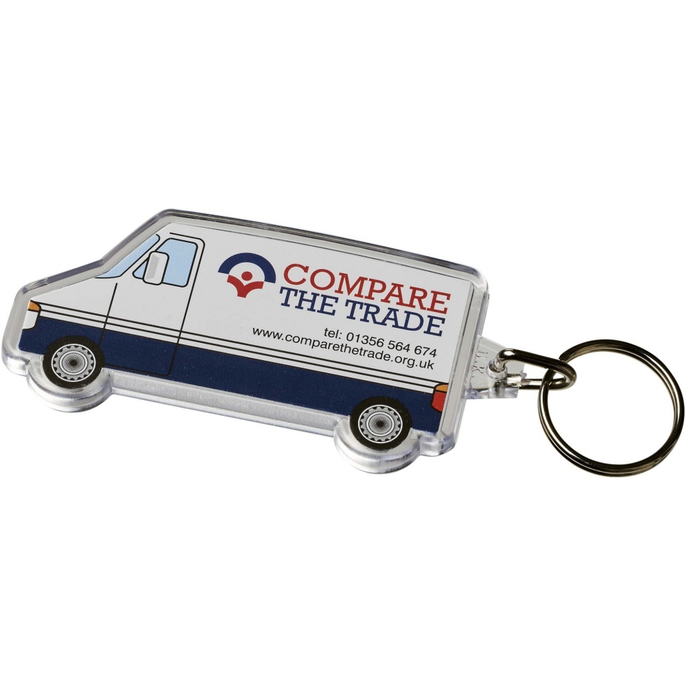 Logotrade mainostuotet kuva: Combo-avaimenperä, pakettiauton muotoinen