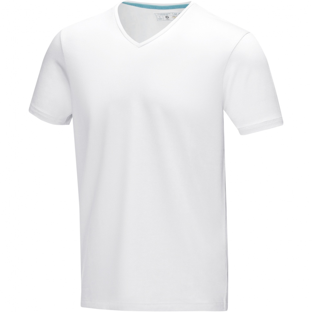 Logotrade liikelahja mainoslahja kuva: Kawartha short sleeve men's organic V-neck t-shirt