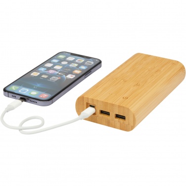 Logotrade mainoslahja tuotekuva: Tulda-varavirtalähde, 20,000 mAh, bambua