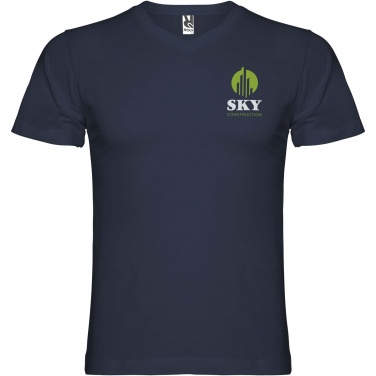 Logo trade mainoslahja kuva: Samoyedo miesten lyhythihainen t-paita, v-kaula-aukolla