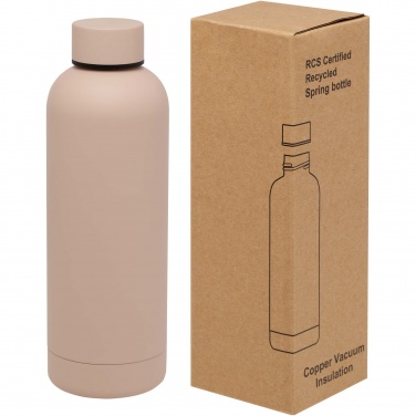 Logo trade liikelahjat mainoslahjat kuva: Spring 500 ml:n RCS-sertifioitu kierrätetty teräs kuparivakuumieristetty pullo