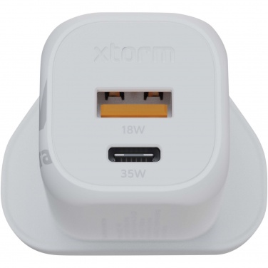 Logotrade liikelahja tuotekuva: Xtorm XEC035 GaN² Ultra 35 W seinälaturi – Iso-Britannian pistoke